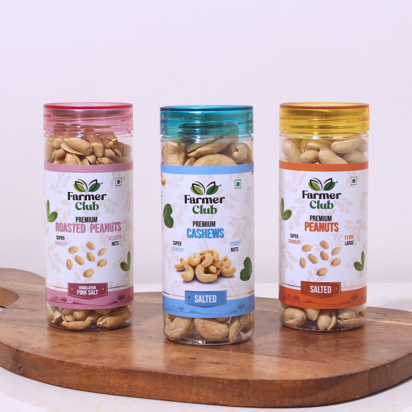 Combo | Salted Peanuts (150 g) + Salted Cashews (140 g) + Himalayan Pink Salt Peanuts (160 g)