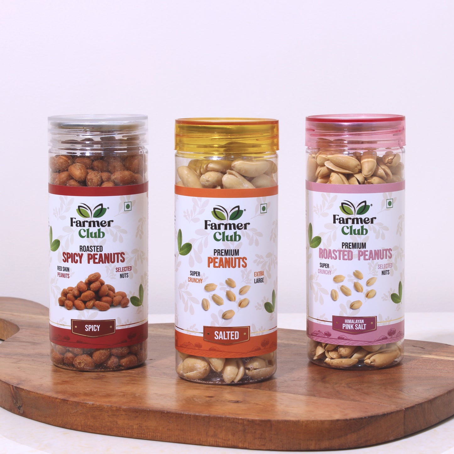 Combo | Salted Peanuts (150 g) + Himalayan Pink Salt Peanuts (160 g) + Spicy Peanuts (180 g)